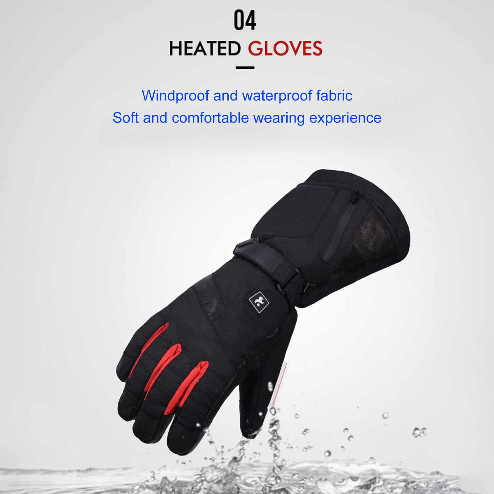 Guanti riscaldati elettrici Mavaol con 3 guanti anti-smarrimento per sport invernali sci pesca ricarica USB
