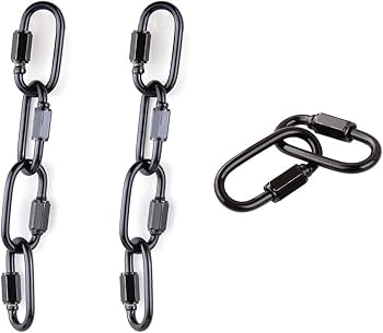Amazon.com: 6 Pcs M4 Black Carabiner Chain Quick Links Connector