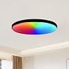 Smart LED Ceiling Light Dimmable, 24W Flush Led RGB Colour Changing Ceiling Light Compatible with Alexa & Google Home 30CM Ceiling Lamps for Bedroom Bathroom Living Room (2700-6500K) [Energy Class A]