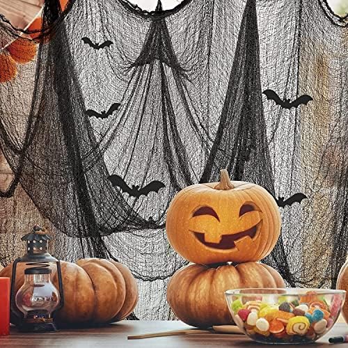 Tougo 500 x 200cm Halloween Decoration Creepy Cloth Large Spooky Gauze Cheesecloth for Haunted House Party Outdoor Yard Walls Doorway Entryways