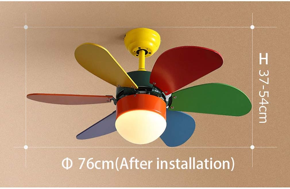 Generic Fanps, Ceilifans with Lightiroom Led Ceililight with Remote Control Adjustable Wind Speed Ceilingp