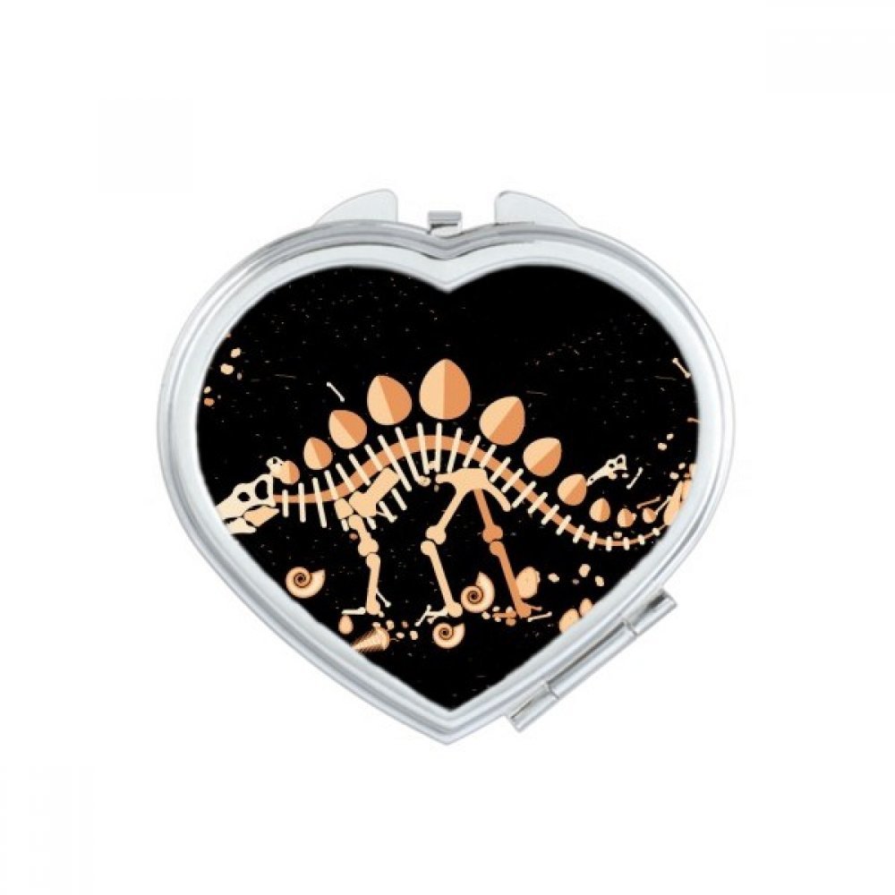 Miroir compact os de dinosaure mignon accessoire de maquillage de poche