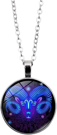 Spirit Necklace Zodiac, Serene Manifestation Necklace, Zodiac Pendant Necklace, 12 Constellation Luminous Stone Couple Necklace, Gift Ideal For Horoscope Lovers.