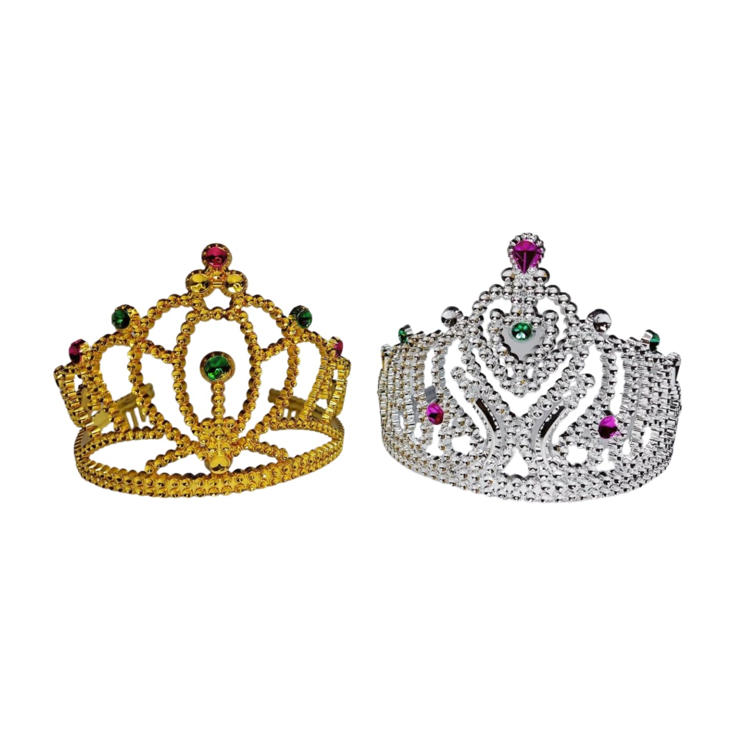 Royal King & Queen Crown (Combo –2 Piece) for Fancy Dress Costume for Kids & Adults| Royal Jewelled Gold & Silver Crown Accessories for Men & Women (B0CJ5FCXR9) Amazon Price History, Amazon Price Tracker