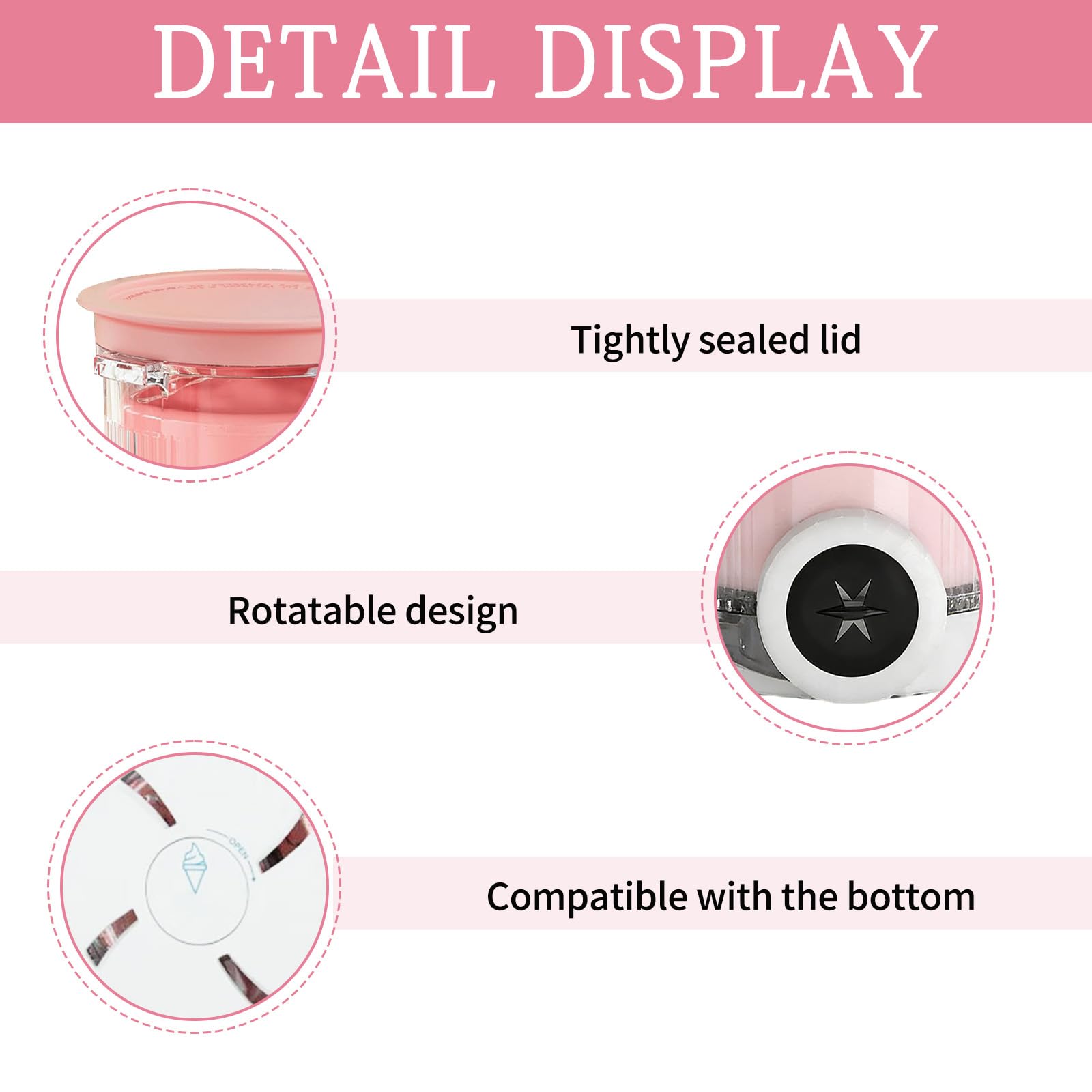 DAZZTIME Bacs à Crème Glacée,4 Pièces Récipient Creami pour la Machine à Glace Ninja Creami,Accessoires pour Récipients à Crème Glacée pour la série NC700/NC701,Sans BPA
