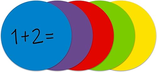 Calcomanías de punto de borrado en seco, colores surtidos, 11 pulgadas, paquete de 5(40520)