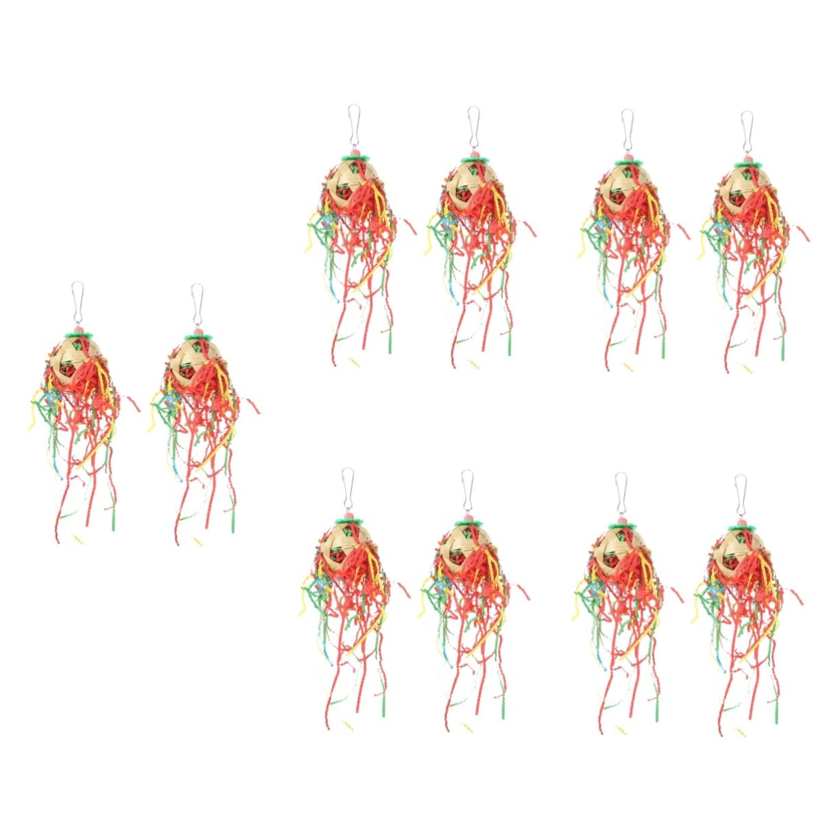BESPORTBLE 10pièces Jouet à Macher pour Oiseaux Accessoire De Cage à Suspendre pour Perruches Et Perroquets Jouet De avec Et Clochettes