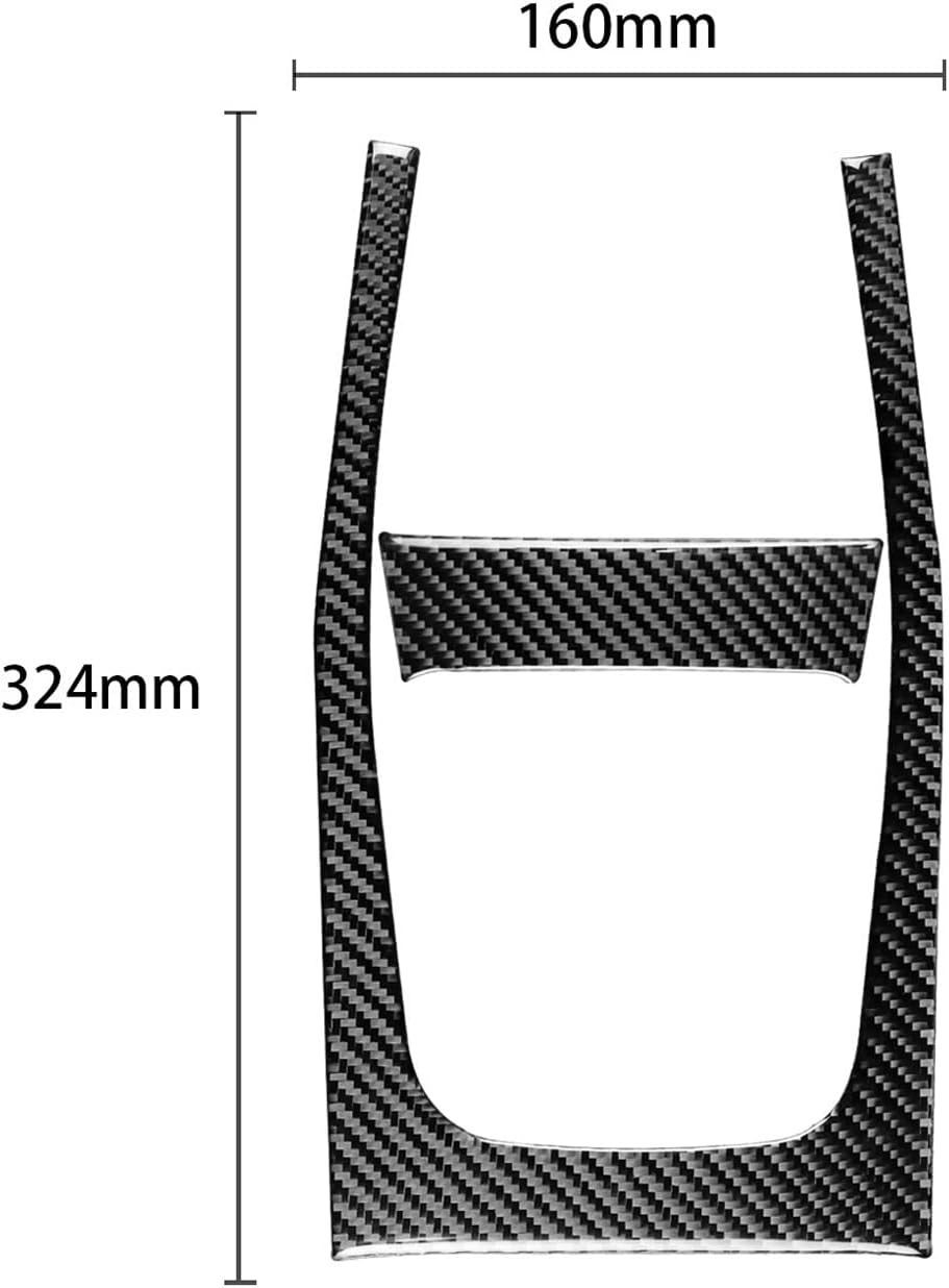 Real Carbon Fiber Center Console Gear Shift Panel Frame Car Interior Accessories Decoration Sticker Compatible with Impreza 2012 2013 2014/XV Crosstrek 2013 2014 Black 2pcs