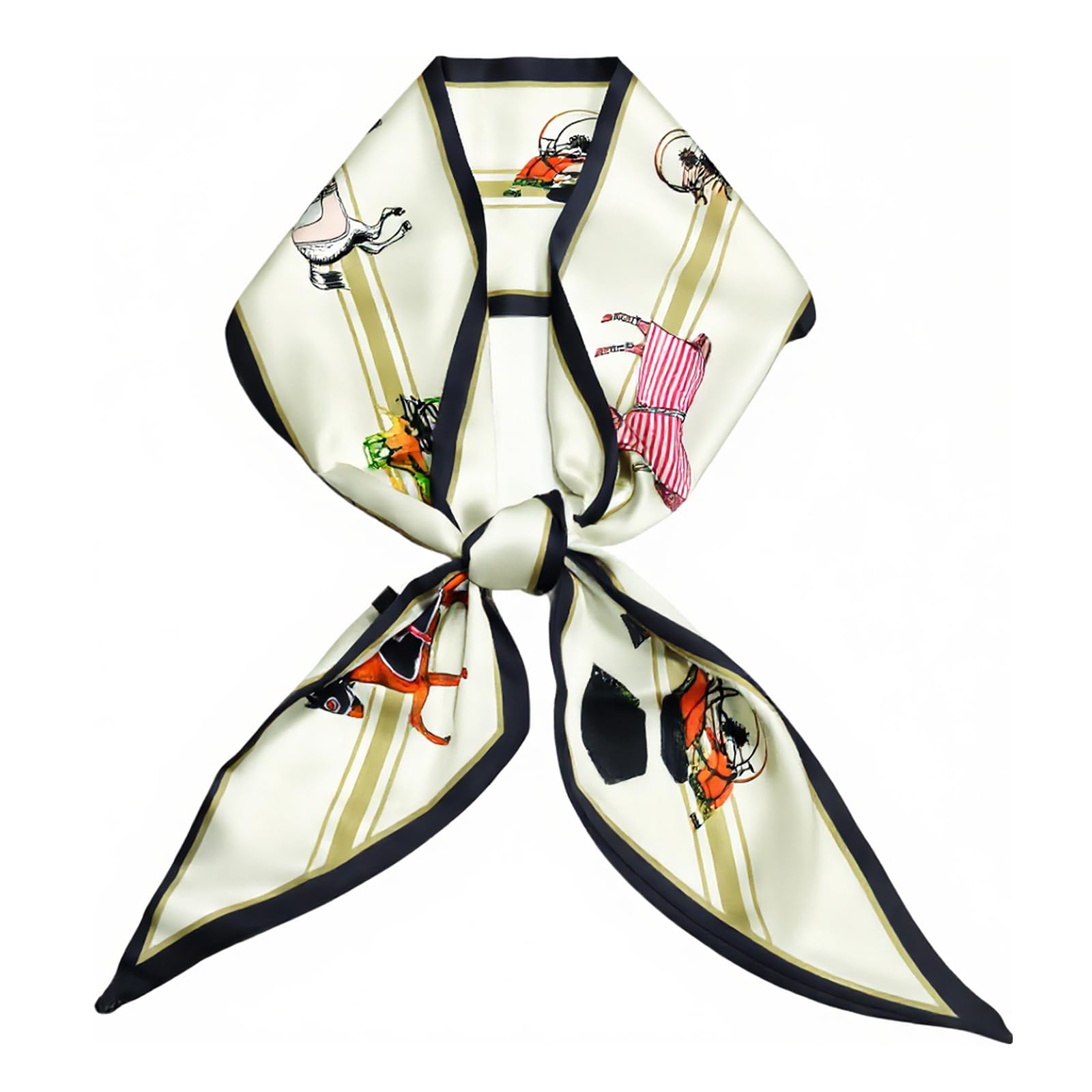 Head Hair Scarf for Women,Silky Long Headscarf Purse Bag Scarfs for Handbag Fashion Satin Neck Scarves Accessories