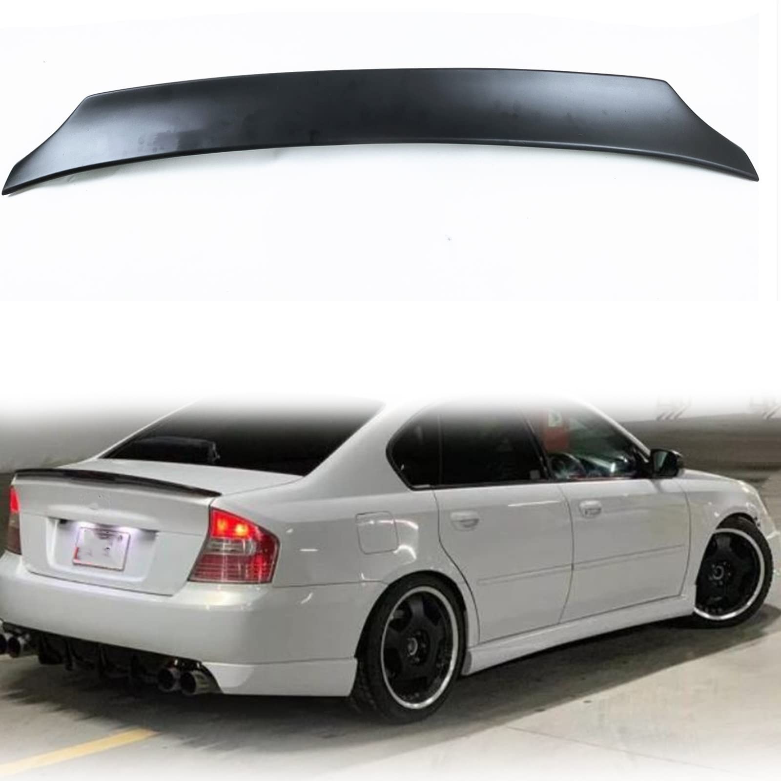 Kit de lèvre pour Subaru Legacy 2005-2008 pour remplacer un aileron arrière abîmé noir mat