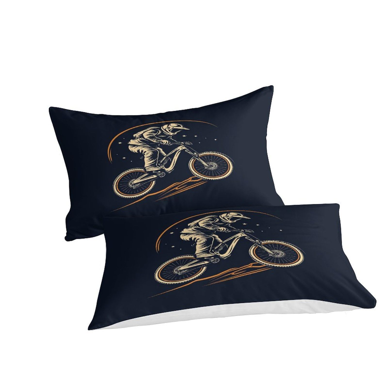Stampato in 3D bicicletta Copertina Stampata Microfibra Disegnata Biancheria Da Letto Stile Morbido Set 3 Pezzi,Double（200x200cm）, Per Adolescenti E Adulti