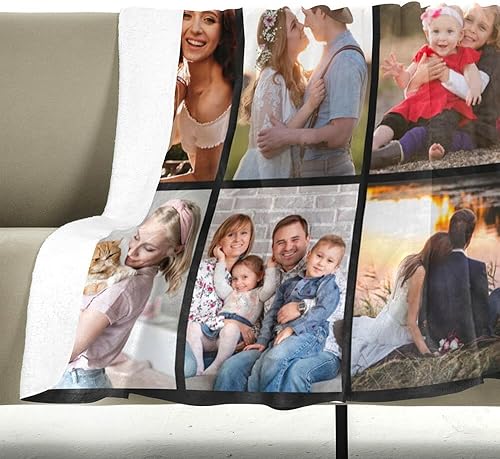 Miniatura 5 de Manta personalizada con foto, manta personalizada, mantas de fotos personalizadas, mantas con imágenes personalizables, regalos personalizados para