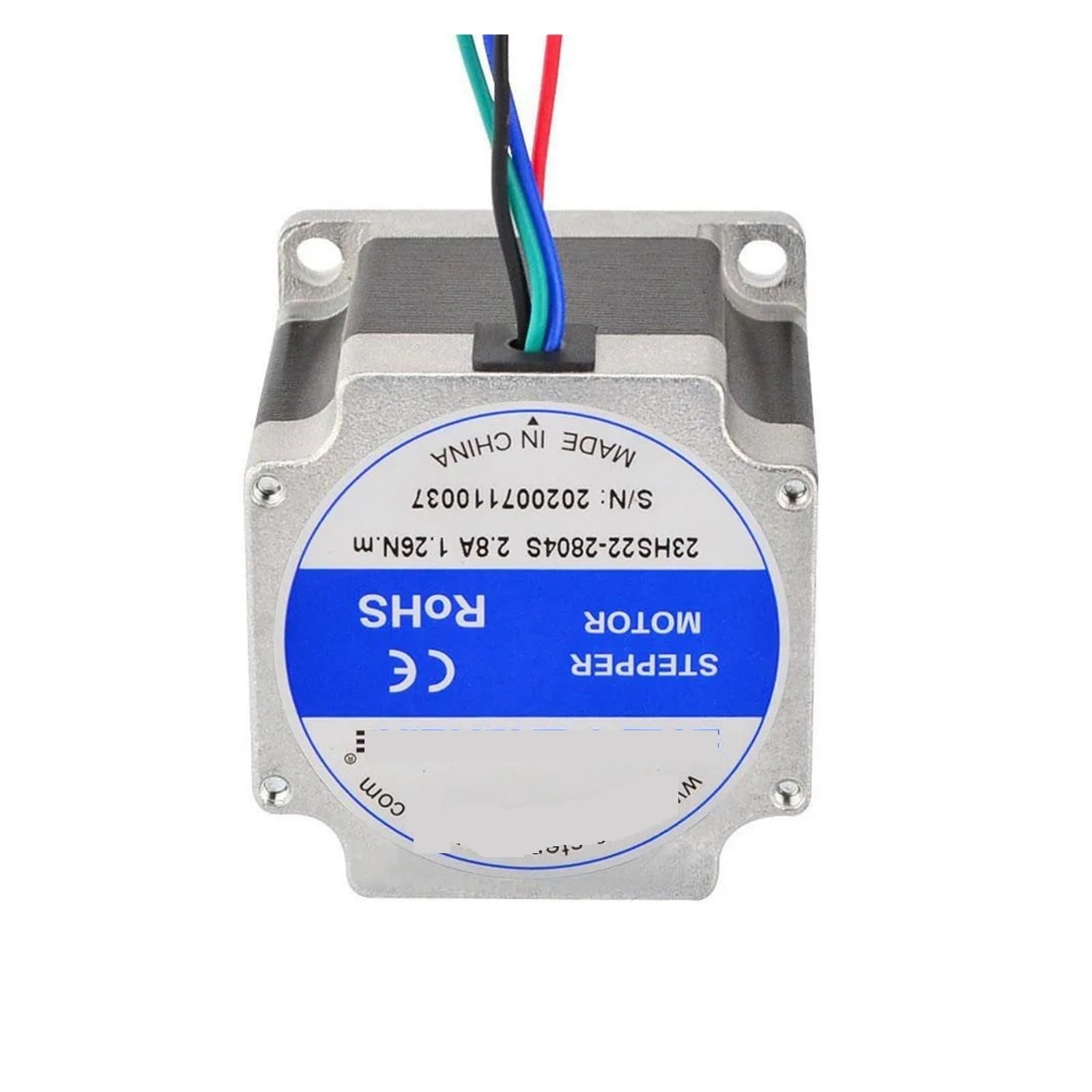 Moteur Pas à Pas Moteur Pas à Pas Nema 23, 3 pièces, 1,26 Nm (178,4 oz.in), 56 mm, 2,8 A, 4 Fils, Arbre de 6,35 mm