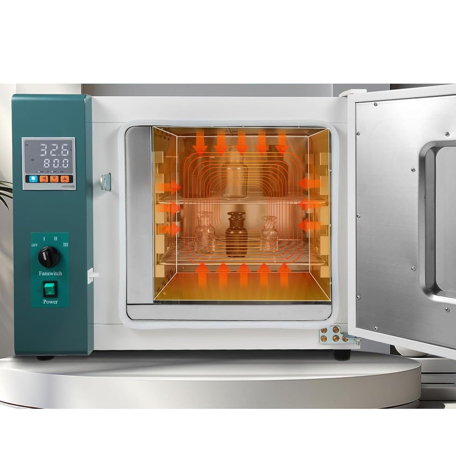 Forno di Asciugatura per Laboratorio Odontotecnico, Sterilizzatore A Calore Secco con Controllo Temporizzato della Temperatura, Asciugacapelli Sottovuoto per Strumenti Orali, Attrezzatura da