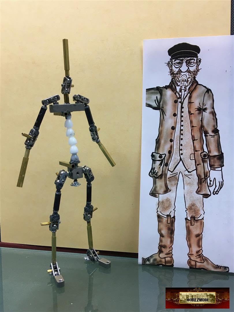 M00644-10 MOREZMORE 10pc Threaded Foot Pads Tie-Down M3 Thread for Ball and Socket Stop Motion Puppet Armature Humanly Posable Armature Parts HPA