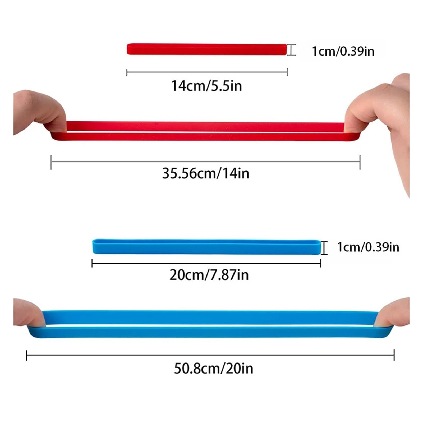 Gumki recepturki 10 sztuk elastycznej taśmy silikonowej, rozmiar L, wielokolorowa, do pakowania biurowego .(14cm*1cm)