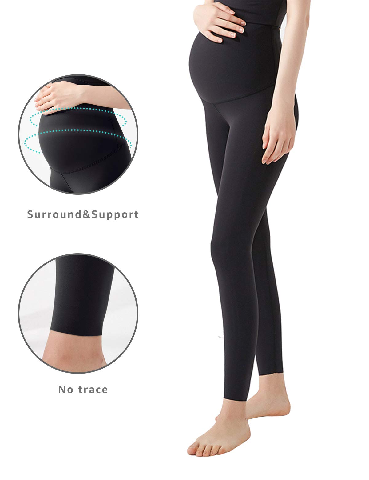 Meilun, pantaloni da donna morbidi e premaman per yoga, pantaloni da allenamento attivi, in gravidanza