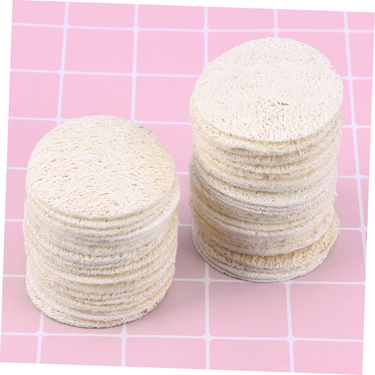 FOMIYES 500piezas Esponjas Exfoliantes De Loofah Para Desmaquillar Reutilizables Para Cuidado Facial y Corporal Limpieza y Efectiva