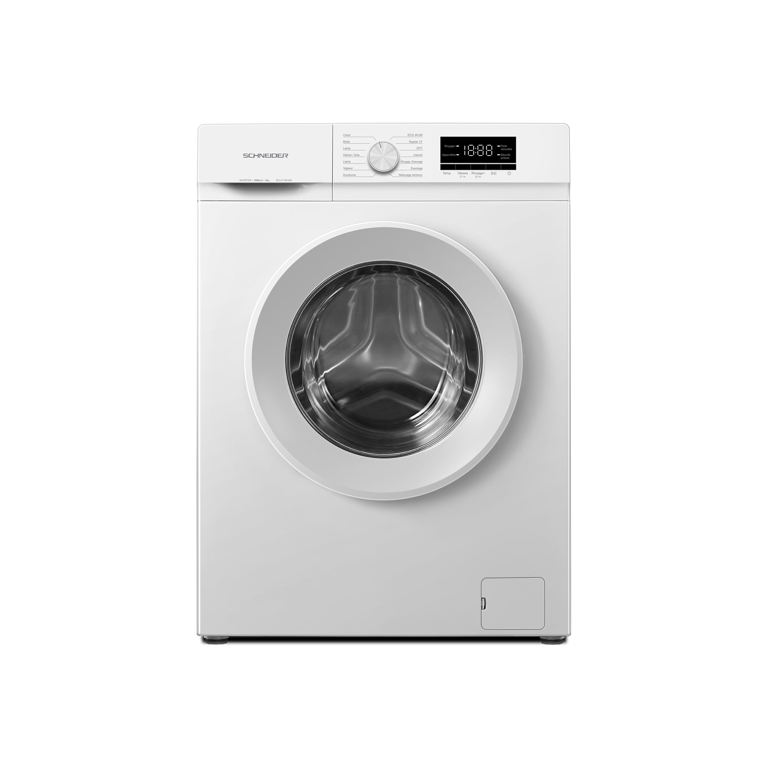 Schneider SCLLF106-WA - Lave linge frontal 6kg Blanc
