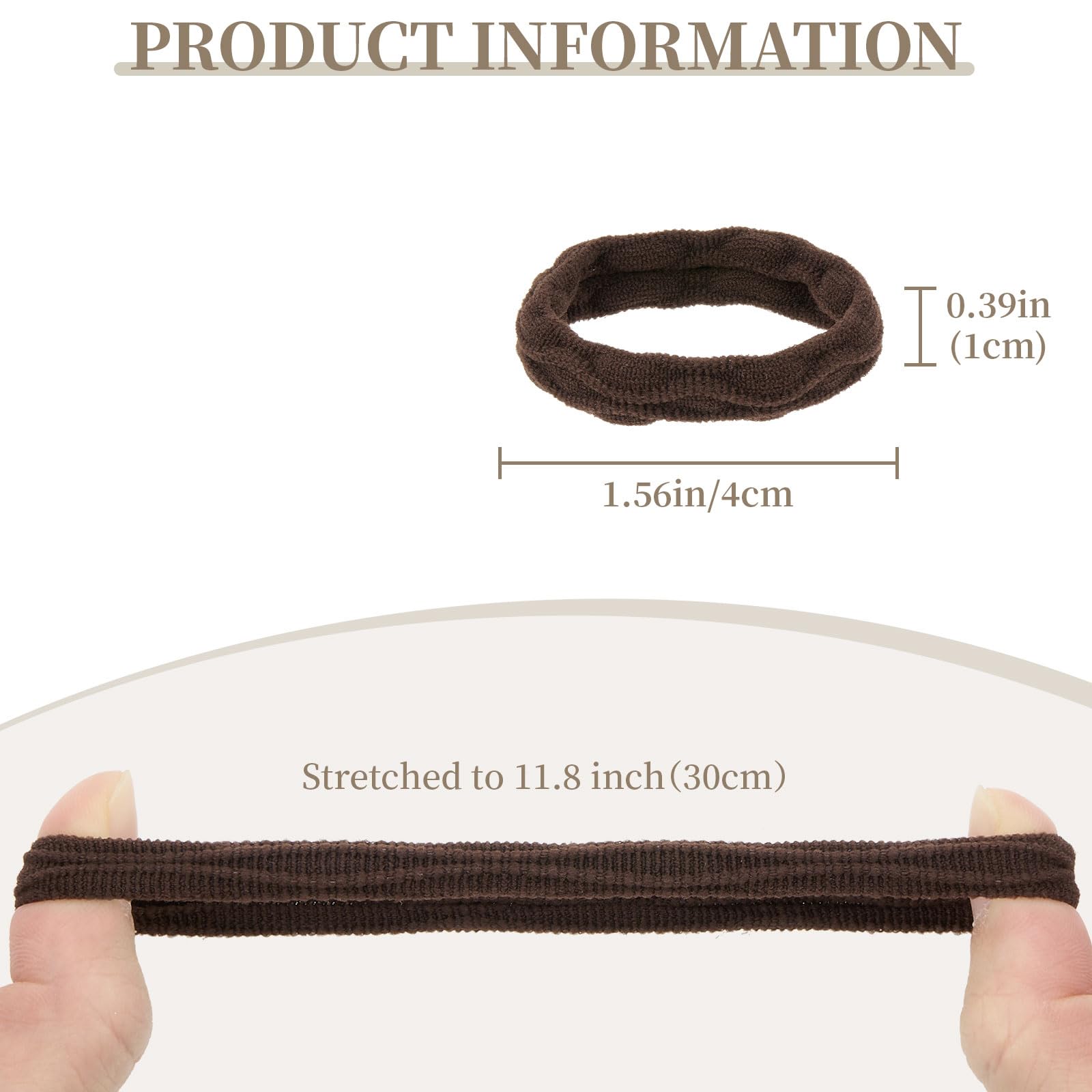ZOUIQSS 10 Pcs No Damage Hair Ties Thick Hair Elastic Rubber Bands Hair Accessories Scrunchies Seamless for Women(Style9) - Image 2