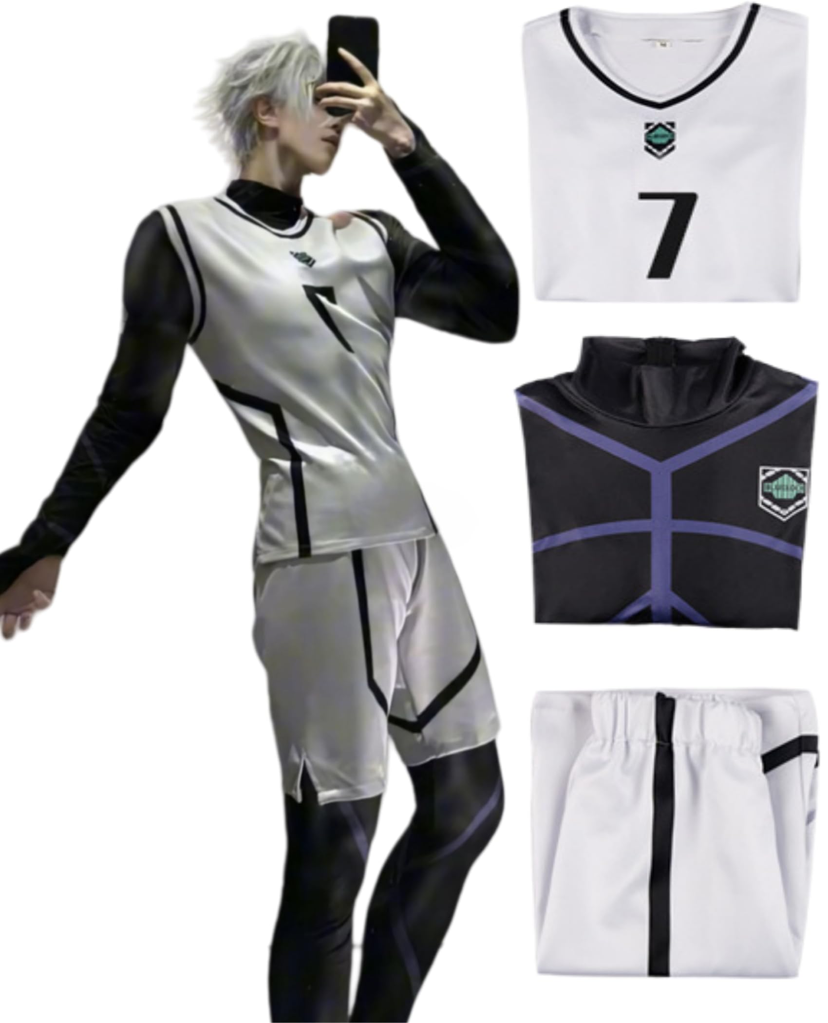 Blue Lock Jersey, Blue Lock Cosplay Merch, Isagi Yoichi Bachira Shidou Ryusei Chigiri Anime Cosplay Shirt Jersey