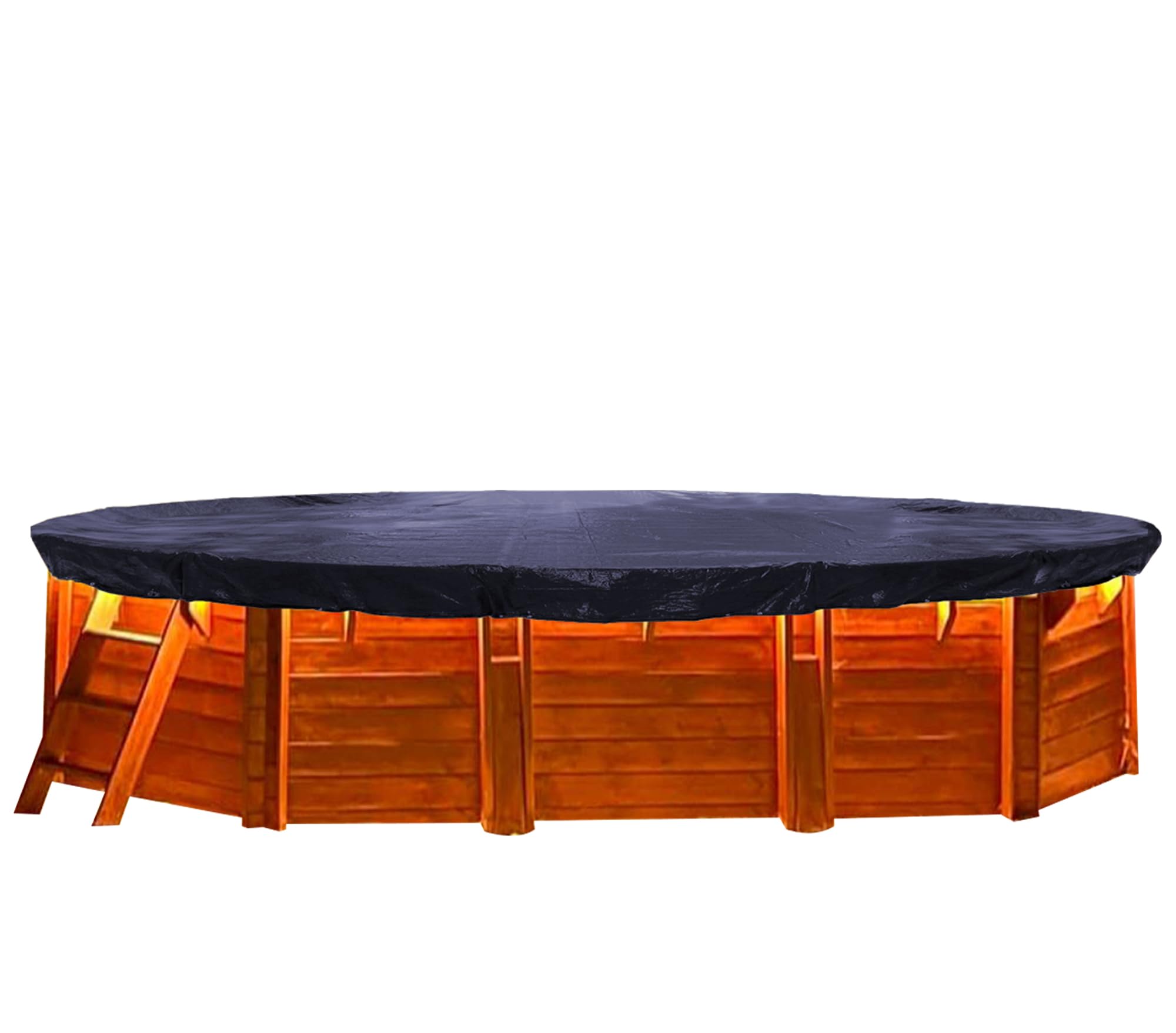 QUICK STAR Solarplane Pool Oval Planenmaß 700x440cm für Pools 625x360 cm Winterabdeckplane Poolabdeckung 200g/m³ Schwarz
