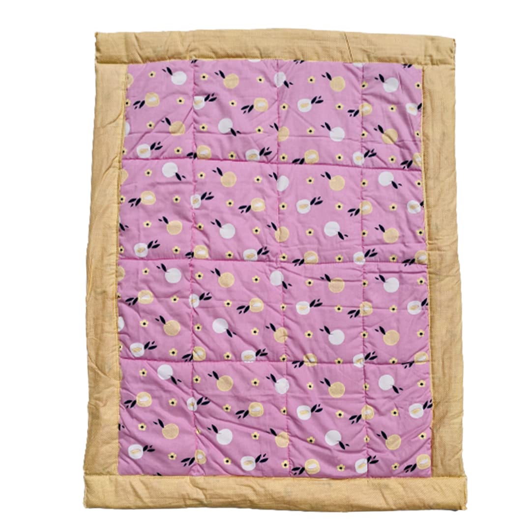 RURIBOSY ||Bedding Mattress for Cotton, Baby Sleeping Bed Set Godari Baby Cradle Bed |Sleeping Mat |Multi Purpose Cushioned Bed | Made with Pure Cotton | Age(0-1.5yr)-All (Style:-1)