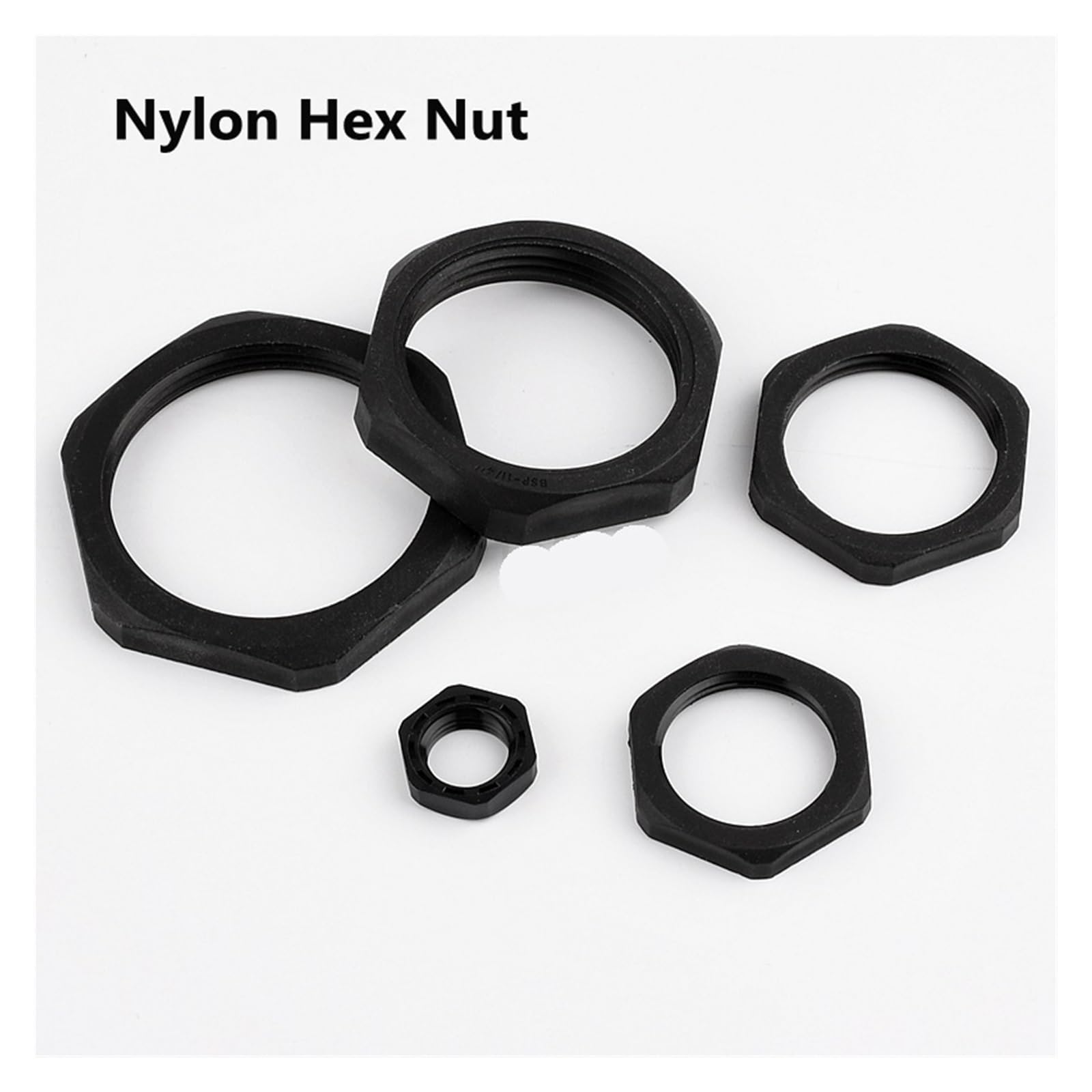 3-20 schwarze Nylon-Sechskantmuttern G-Gewinde 1/4 "3/8" 1/2 "3/4" 1 "1,2" 1,5 "2" Befestigungsstandardteile Wasserrohrverbindung(G2 inch,20pcs)