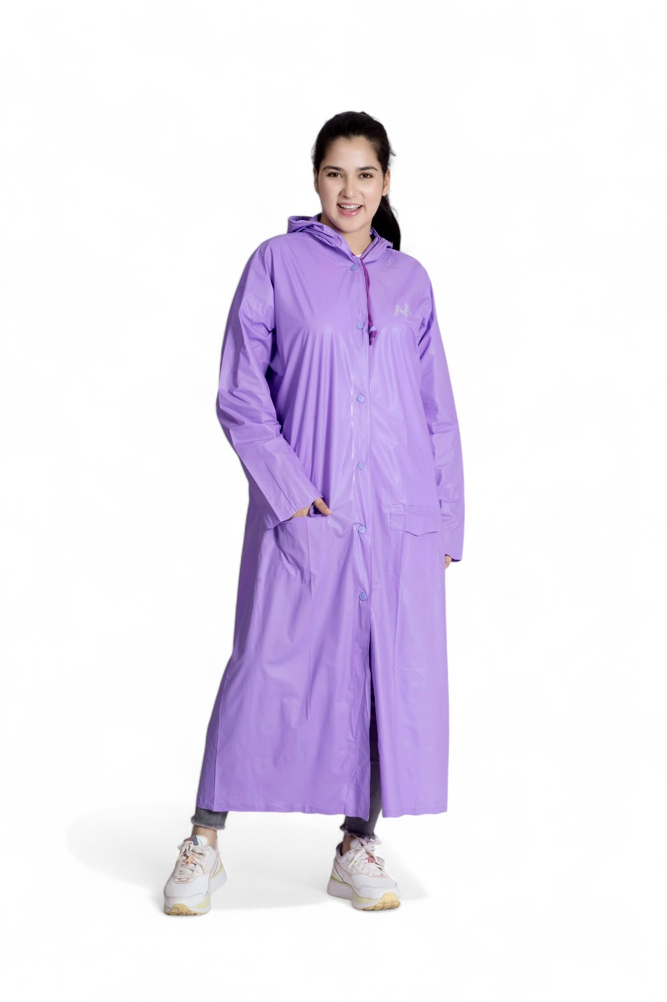 Rainwear Crystal Trans PVC Women's Raincoat | Full-Length Waterproof Coat with Buttons & Pockets | Lightweight & Elegant Monsoon Wear for Ladies-image-31