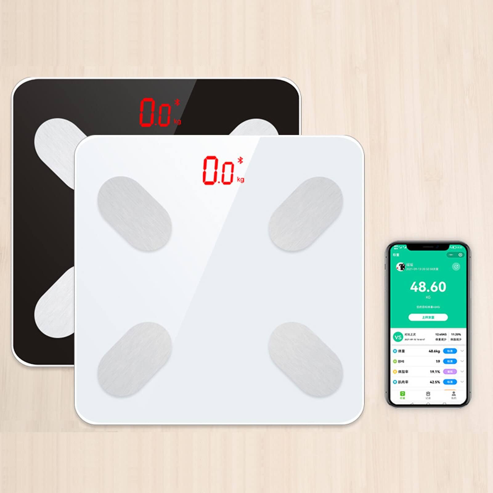 Dara Smart BMI Digital Scale - Measure Weight and Body Fat - Most Accurate Glass Bathroom Scale (White)