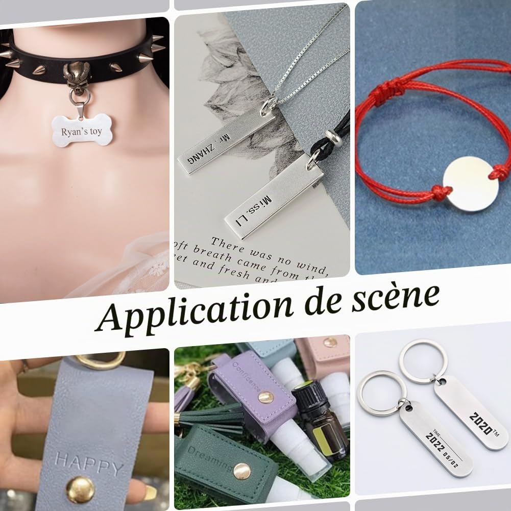 UNICRAFTALE 2 Sets (6 25 mm) Poinçons Métalliques de Lettres et Chiffres en Acier avec Coffret Kit d'Outils d'Estampage pour Métal Plastique Bois Cuir