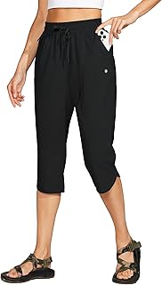 Willit Women's Swim Capris Pants Quick Dry Swimming Board Beach Athletic Capris with Pockets Lightweight UPF 50+ 18" Price In India