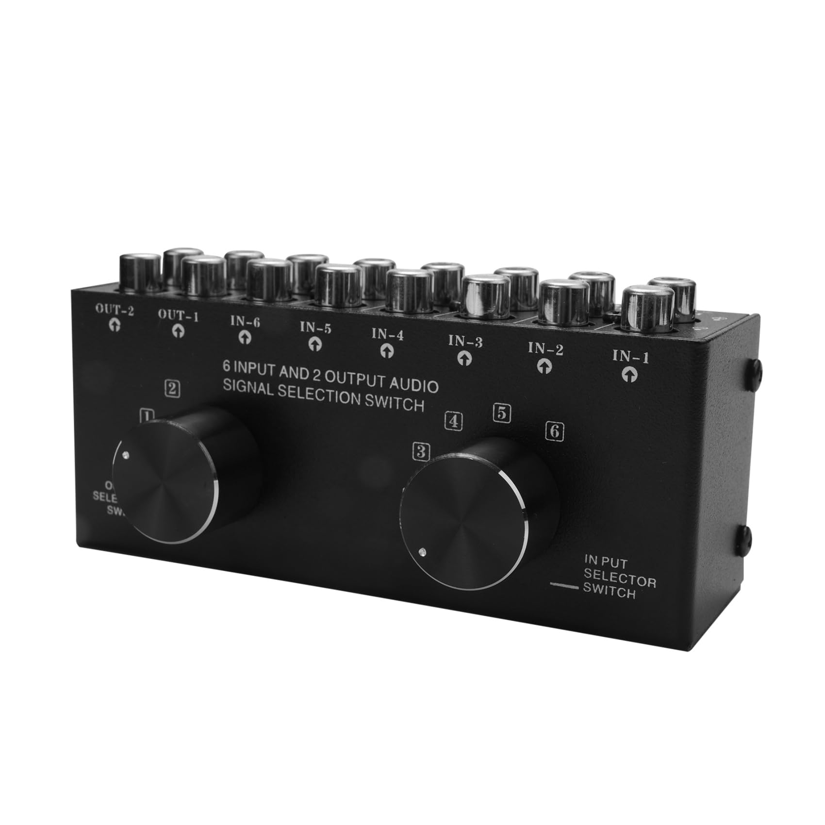 Conmutador 6 en 2 Salidas o 2 en 6 Salidas Conmutador de Altavoces Conmutador de SeleccióN de SeñAl de Fuente de Sonido EstéReo, Interfaz Adopta Interruptor Manual de DiseñO