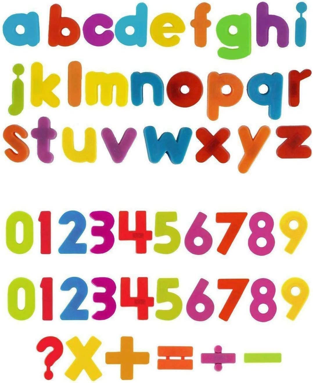D.a.y. Republic Multicoloured Magnetic Fridge Letters Numbers & Symbols Children Educational Abc Alphabet Learning Toy Great For Preschool Spelling Counting Home School Games (52 Magnetic Numbers & Letters)