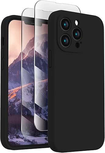 Miniatura 237 de FireNova Funda para iPhone 14 Pro, funda de silicona mejorada [protección de cámara] con [2 protectores de pantalla], forro interior de microfibra