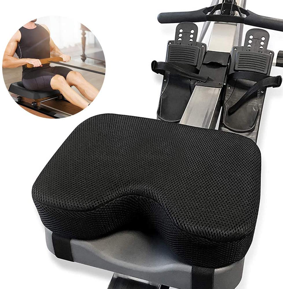 Cojín De Asiento Para Máquina De Remo Con Funda Lavable Y Correas Antideslizantes
