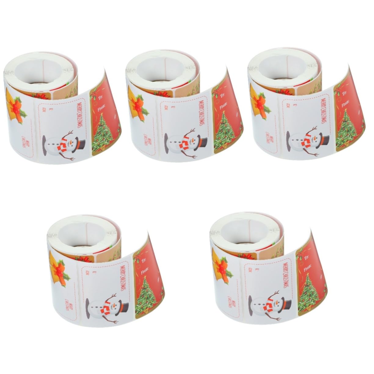 5 Rollos Pegatinas De Decoración Navideña Etiquetas Navidad Tapa Etiqueta Removible Decoraciones Etiqueta Engomada Del Sello Embalaje Etiquetas Removibles Punto Rojo Pegatinas