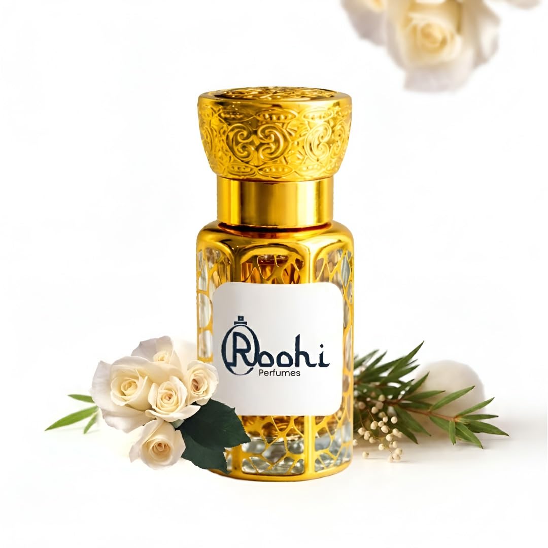 Roohi Silk Musk Attar 6ml | Long Lasting Alcohol Free Roll On Perfume for Men & Women | Soft Musky Arabic Ittar | Pocket Size Concentrated Fragrance Oil for Gifting-image-20