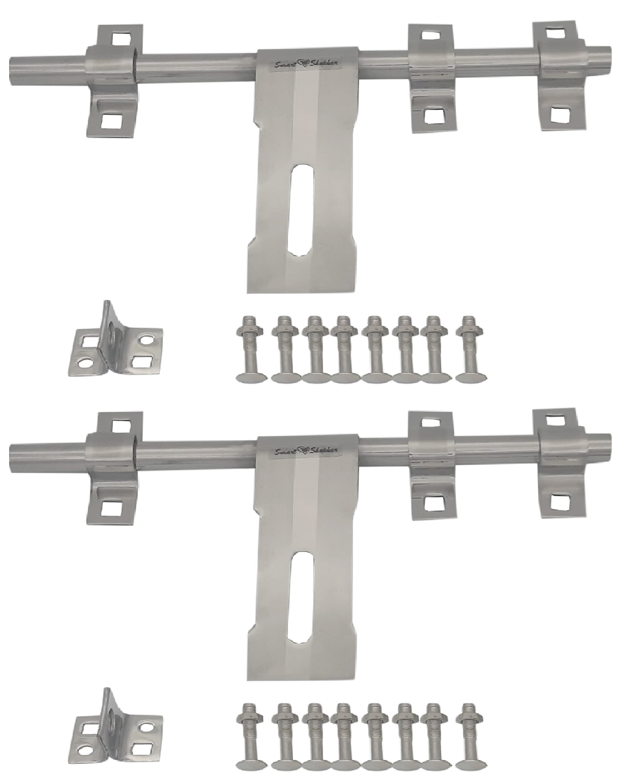 Smart Shophar Stainless Steel Soupy Aldrop 8 Inches Silver Pack of 2 - Functional and Reliable Aldrop Set - Sleek Design, Quick and Simple Mounting, Secure Fastening