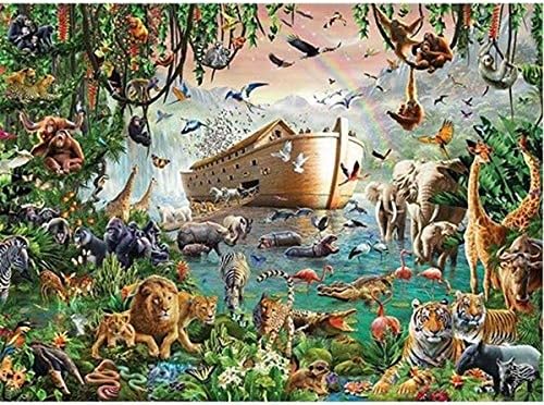 PTTPTT Learning Cognition Animal World Genuine 4000 Pieces Hard Puzzle Animal World Noah's ark Adult Puzzles Wooden Puzzle 86118cm Intellectual Toys