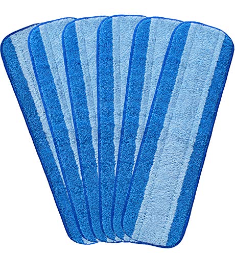 VanDuck Microfiber Cleaning Pads Compatible with Bona Mop (6 Pack). Hardwood Floor Replacement Cleaning Head
