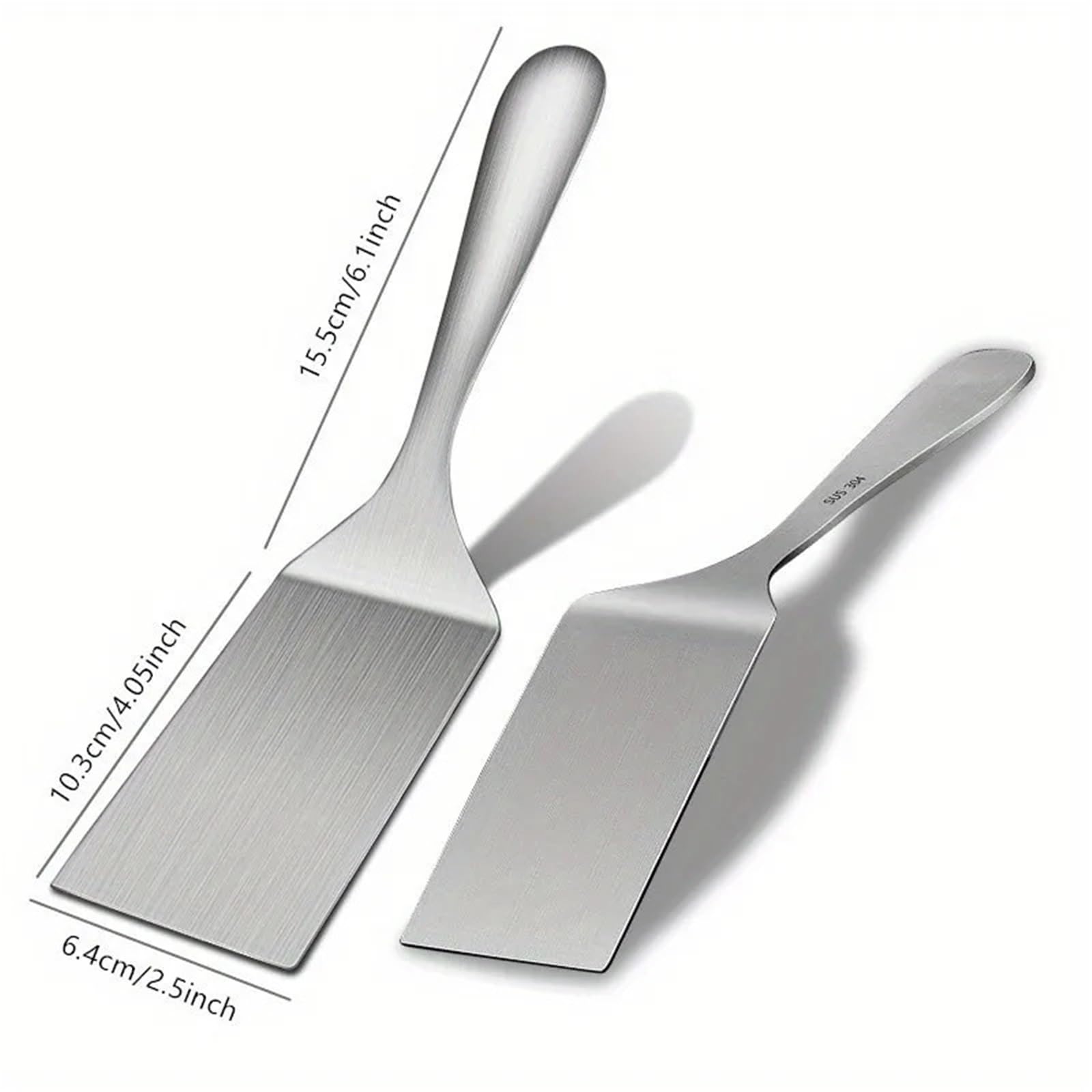 4 Stück Edelstahlspatel, Grillwender-Spatel Für Küchen Und Schränke