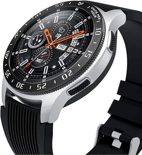 Miniatura 3 de PINHEN Anillo de bisel compatible con Galaxy Watch de 1.81 pulgadas (1.811 in), cubierta adhesiva antiarañazos de aluminio, protector de anillo de