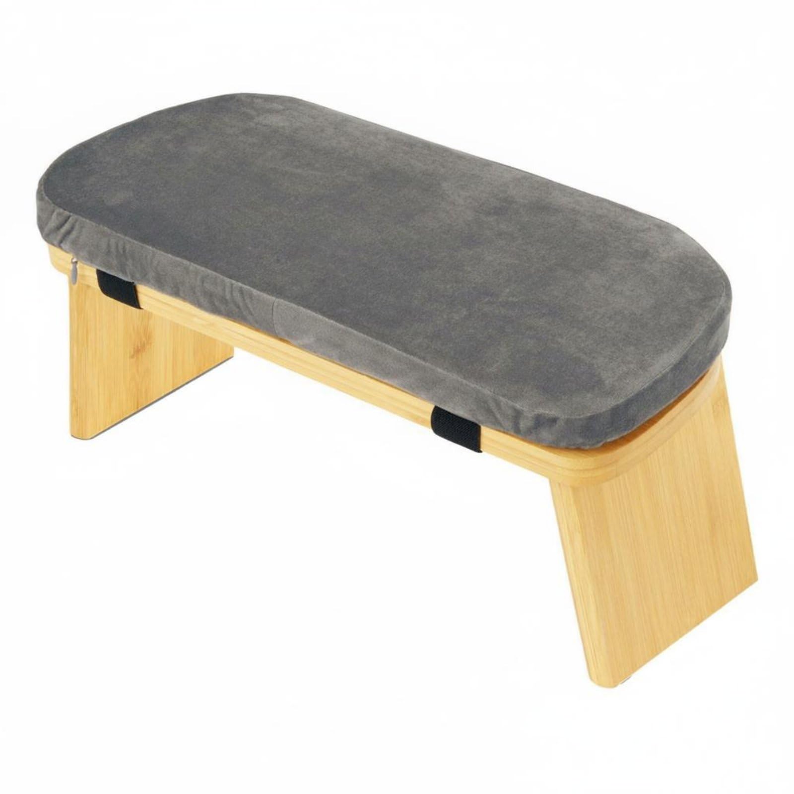 Soft Padded Cushion Wooden Kneeling Bench Ergonomic Design Cushioned Meditation Seat Includes Carrying Bag Bamboo Stool for Meditators, Gray Without | Garden Kneelers, Pads & Seats-image-46