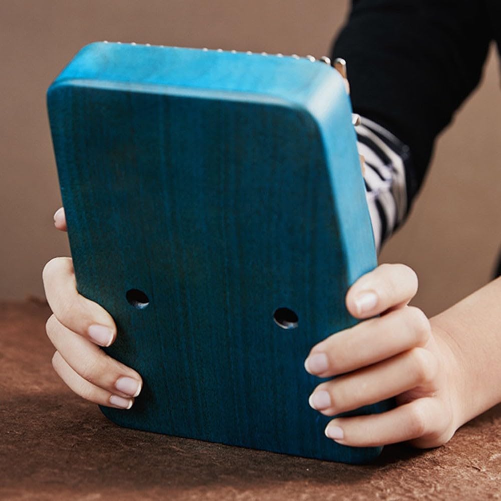 SPORTARC Kalimba - Pianoforte a 17 tasti, strumento a percussione in mogano, Kalimba portatile in legno, 17 toni, 18 x 13 x 3,5 cm ()