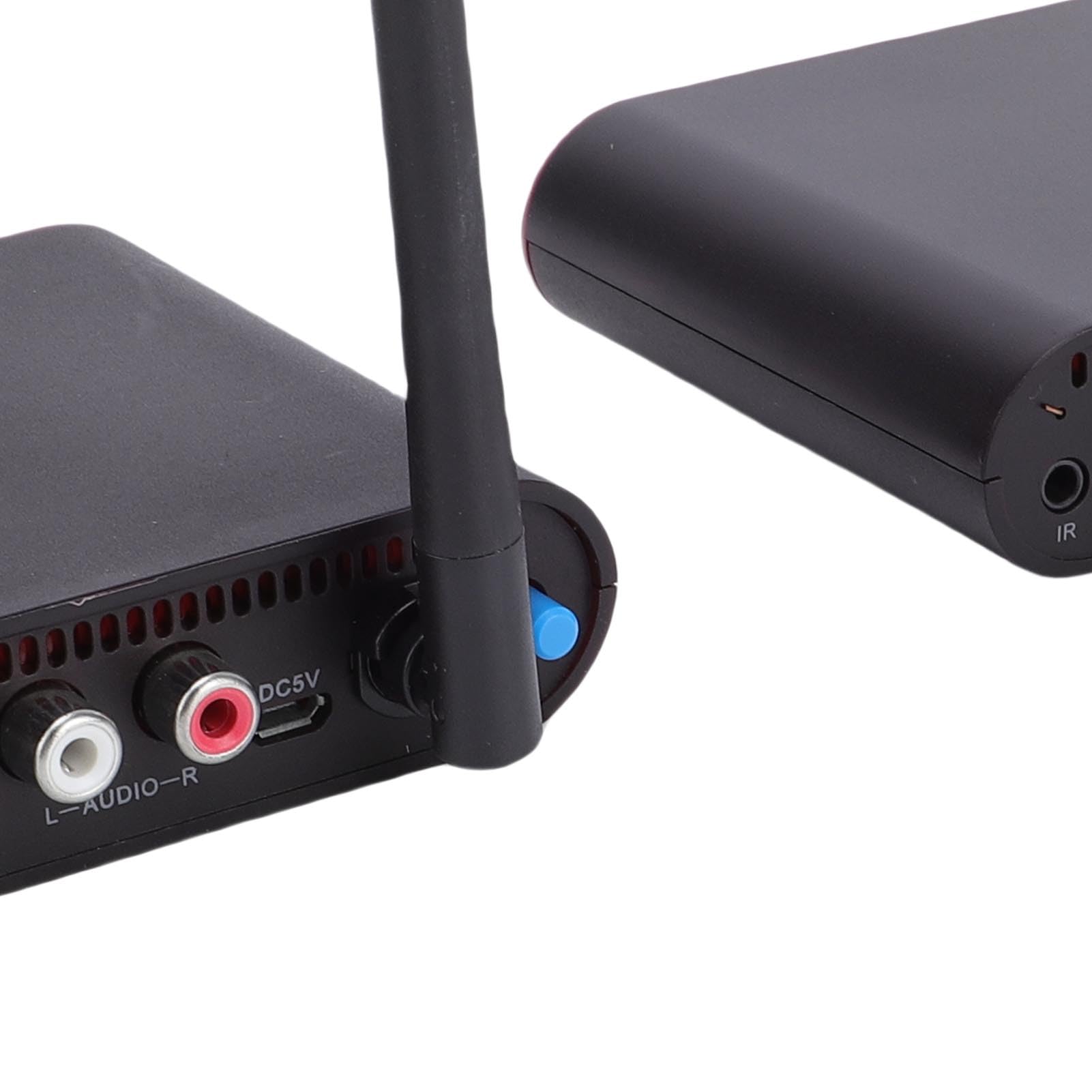 Fabater Receptor y Transmisor AV Inalámbrico Compacto, Diseño Plug-and-Play de 5,8 GHz para Opciones de Conectividad Flexibles en la Sala de Estar/Cine en Casa (Enchufe de la UE)
