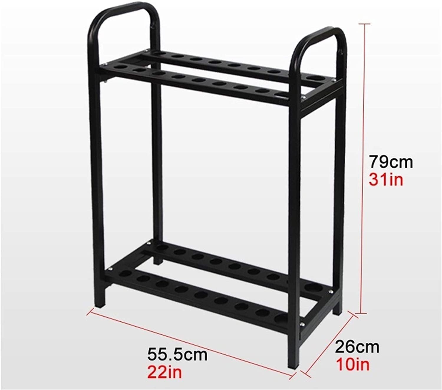 Large Golf Club Storage Rack Holder, Free Standing Golf Equipment Organizer with Handle, Metal 18-Hole Putters Display Stand