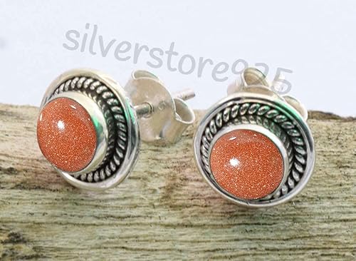 Miniatura 6 de Amethyst Stone Stud Post Earrings, Handmade 925 Sterling Silver Stud, Silver Gemstone Stud, Bohemian Jewelry, Sterling Silver Stud for Women,