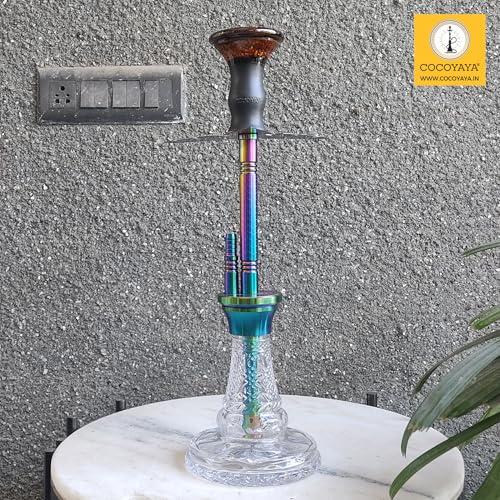 Image of COCOYAYA Prince Series Vasco Hookah Rainbow (Transparent Base) with Bag