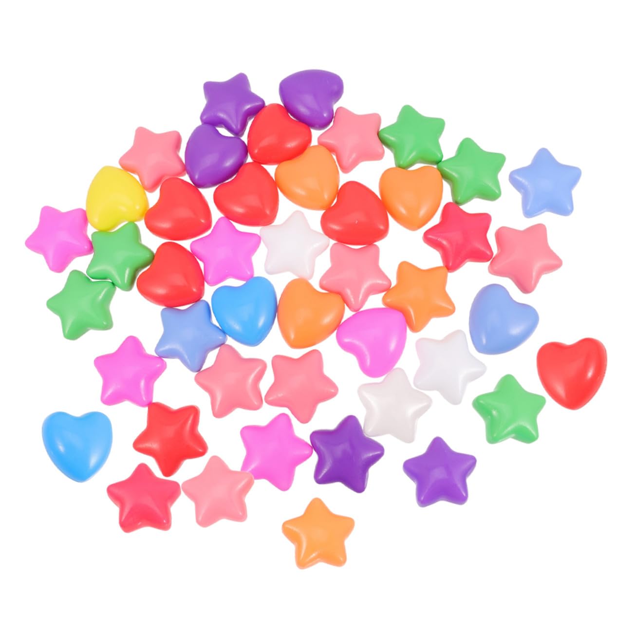 Hohopeti 80 Bolas de Foso Forma de Estrella y Corazón para Niños, Material PE Resistente, Ideales para Piscinas de Bolas y Salas de Juegos